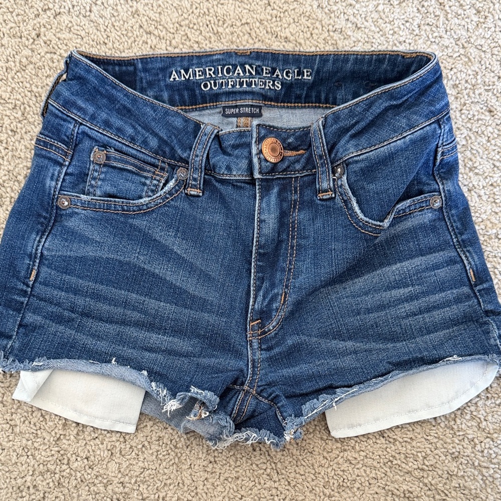 American Eagle Outfitters Dark Blue Jean Shorts
